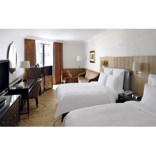 Hotel Furniture Custom Made King Room Furniture Sets for 5 Star Hotel Apartment Resort HO-153