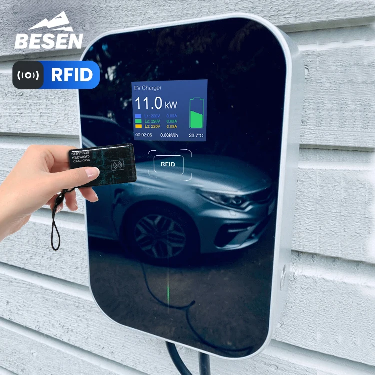 BESEN HIGH QUALITY EV WALLBOX RFID 11kW 16A 3 PHASE ELECTRIC CAR CHARGER
