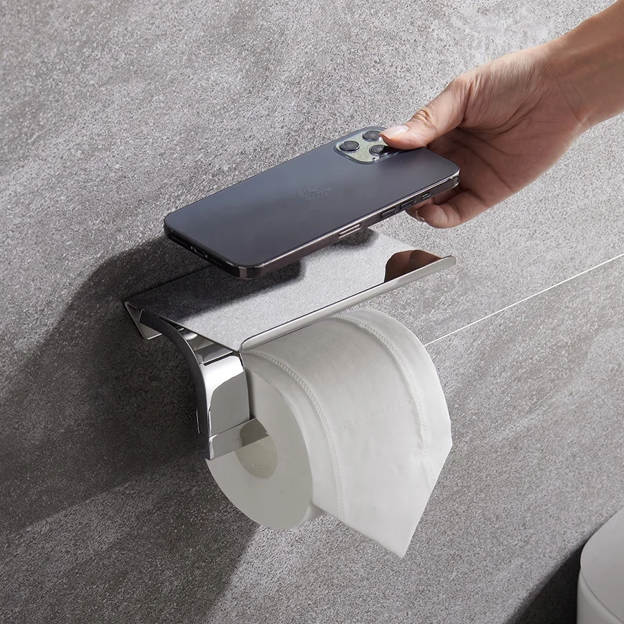 Полка для туалетной бумаги из нержавеющей стали с зеркалом SUS 304