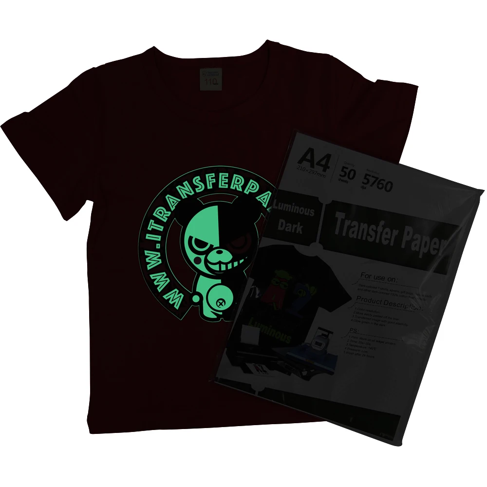 Темная термобумага для печати на футболках для струйного принтера
