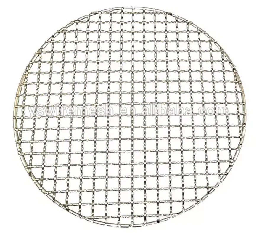 Food grade stainless steel round BBQ mesh grill