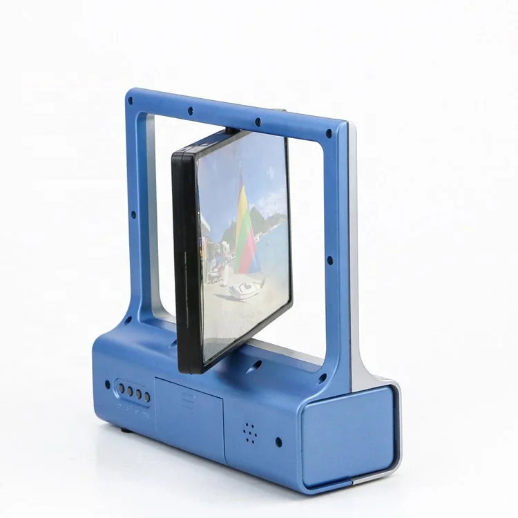 KH-CL050 Calendar Temperature Display Picture Frame Digital Clock with Rotating Two-side Photoframe