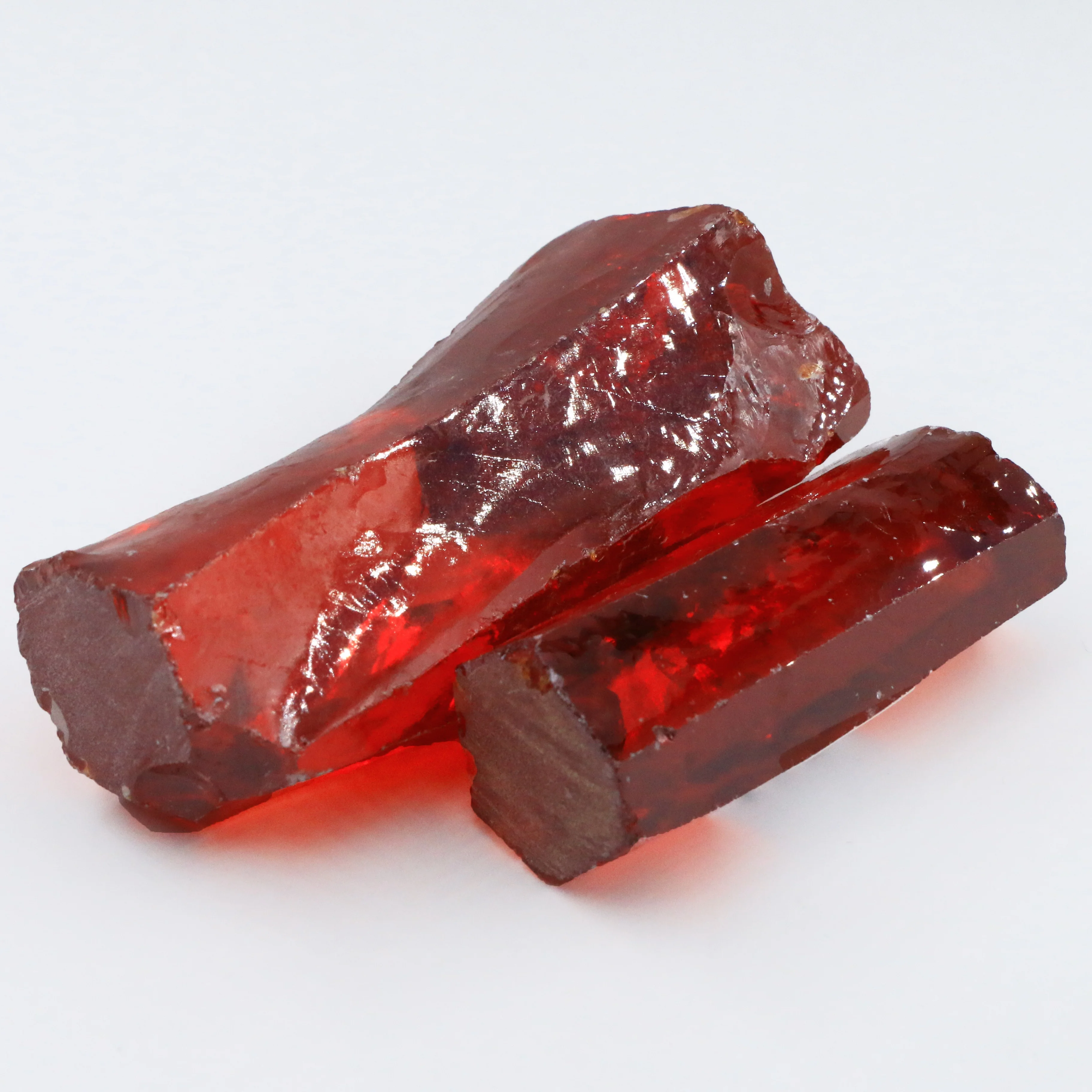 HanYu Orange Cubic Zirconia Rough Uncut CZ Stone Raw Material