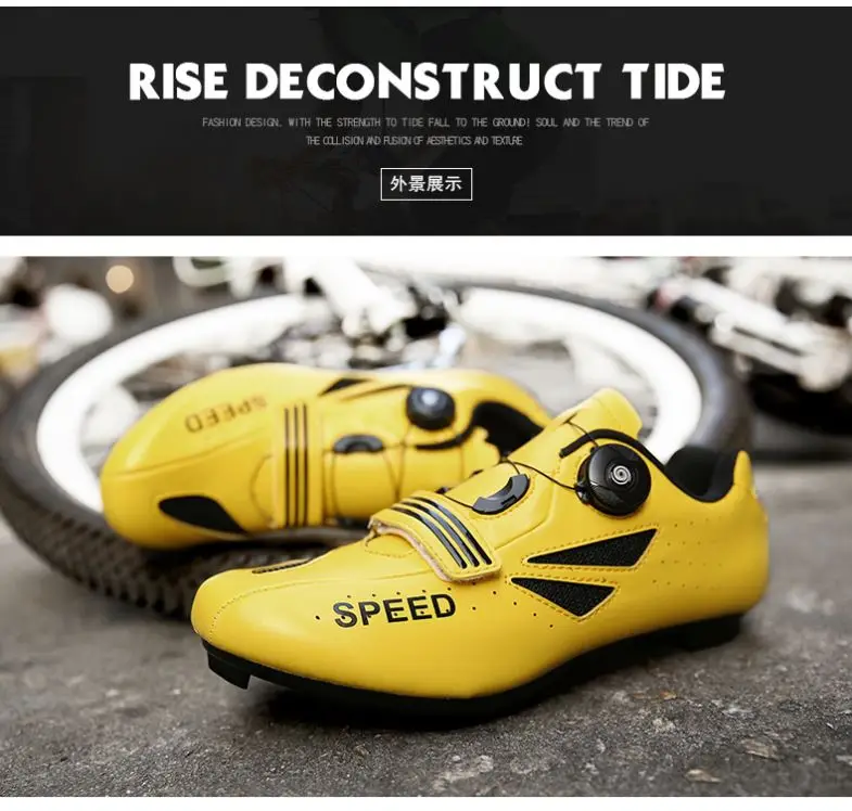 
Bicycle Carbon Mountain Mtb Cycle Cleats Spd Brake Men Racing Road Bike Cycling Shoes 