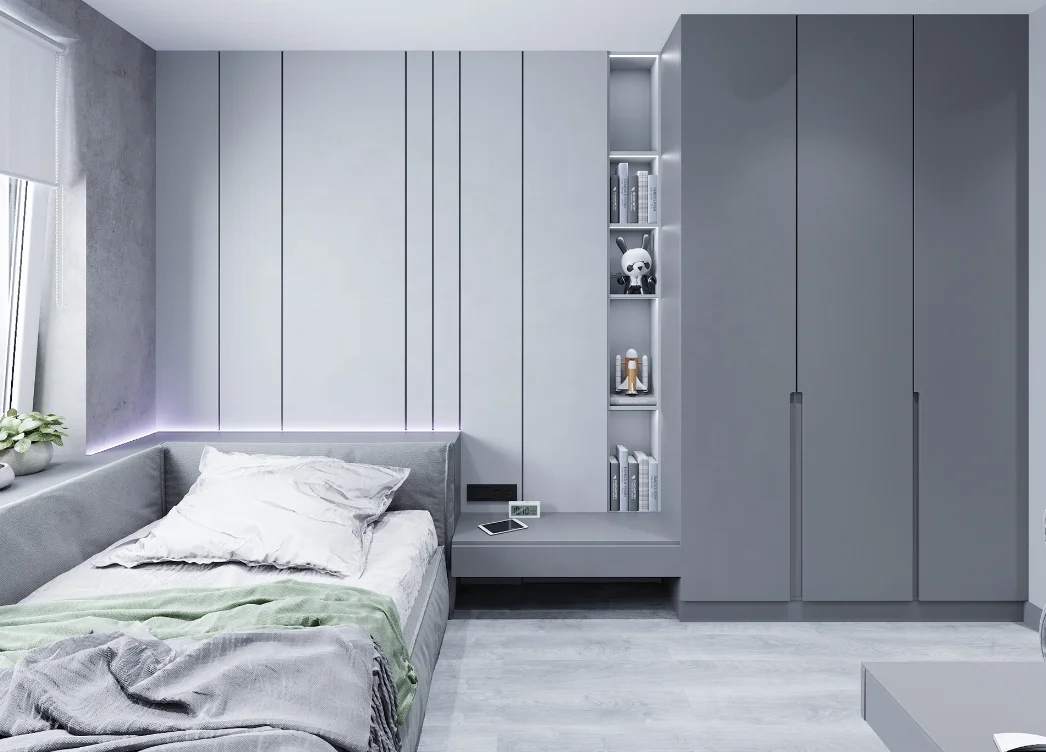 2023 Artisan High End Kitchen Cupboard Matte Gray Lacquer  Kitchen Cabinets for Home Furniture Designs