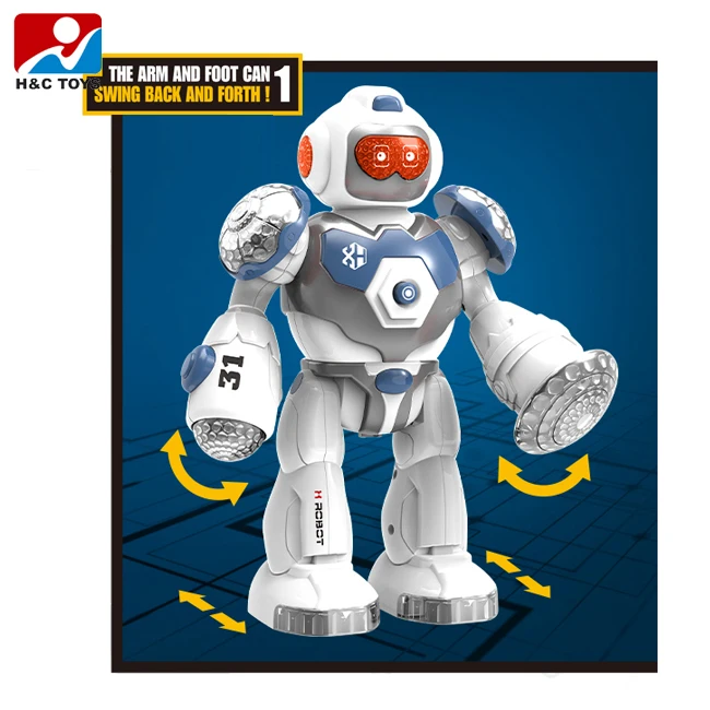 Smart robot toys intelligent music and light electric walking robot education kids robot toy