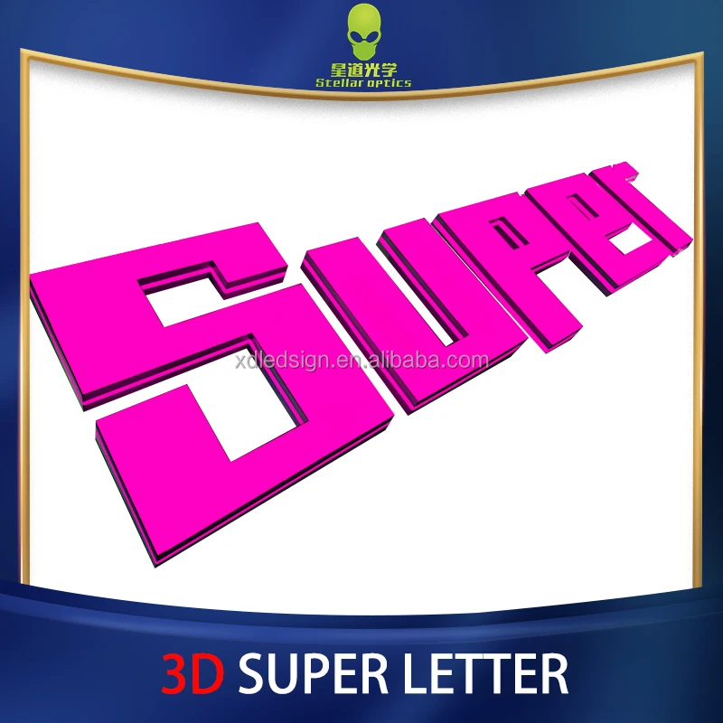 Company Store Enterprise Brand Custom 3D Super Alphabet Logo Signage Indoor and Outdoor Led Commercial Billboards
