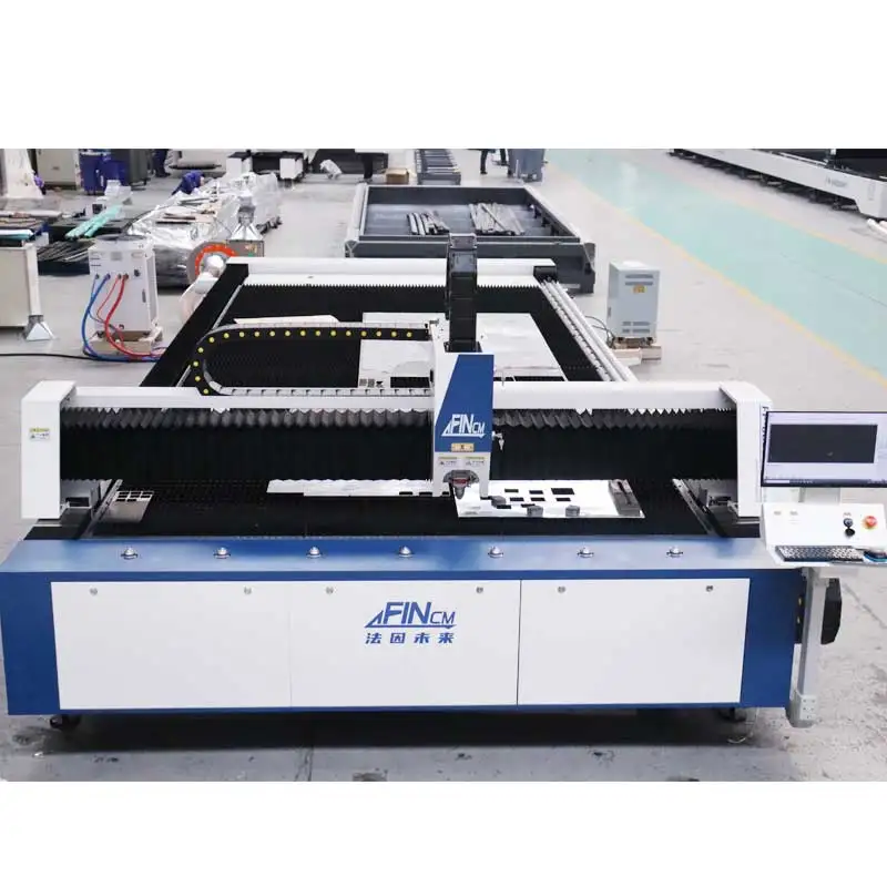 China Factory Fincm 3015 4020 6025 2000w 3000w 6000w Fiber Laser Metal Cutting Machine 1500W with Single Platform for Thin Plate
