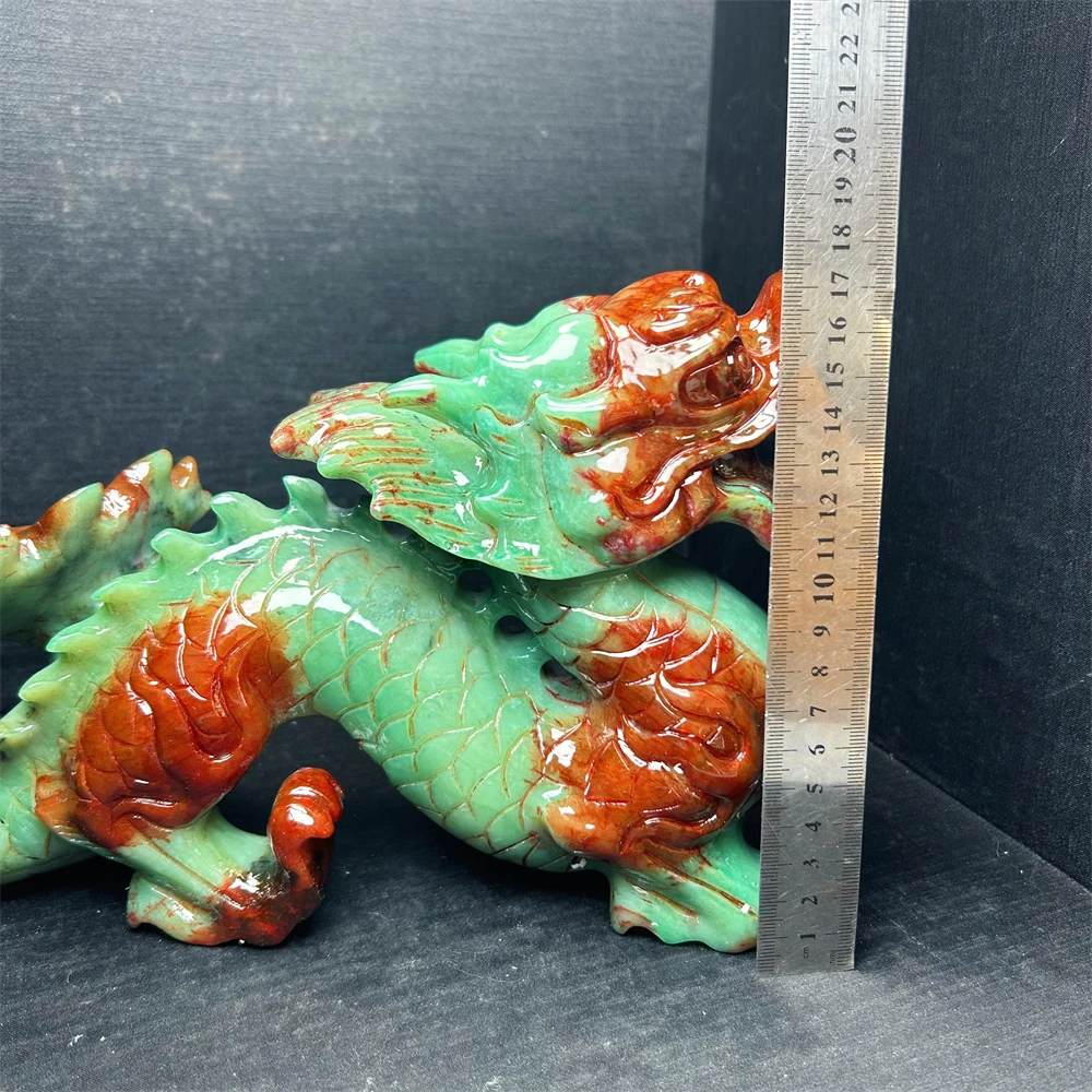 Customization carving wholesale Crystal Crafts new product Stone Xiuyu dragon sculpture For feng shui for Gift