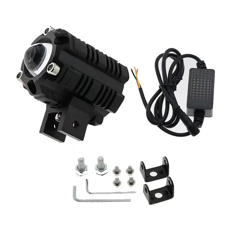 Universal Ultra bright projector lens two-color mini LED drives 12v-24v motorcycle spotlight fog headlights