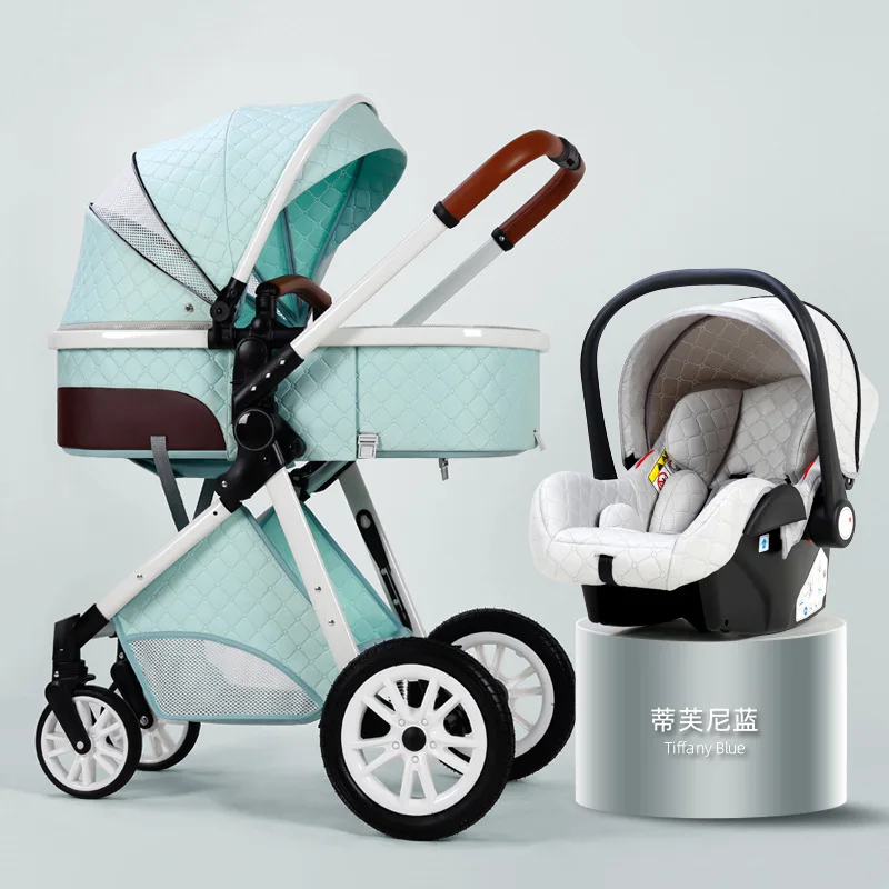 China Manufacturer Sun Shade Baby Pram 3 in 1 convertible light weight Baby Stroller With Car Seat Base