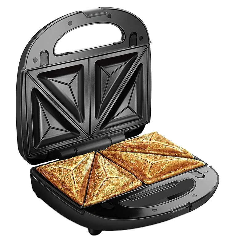 Anbo 2slices detachable sandwich maker with waffle grill non-stick coating plate panini grill crepe maker kitchen appliance