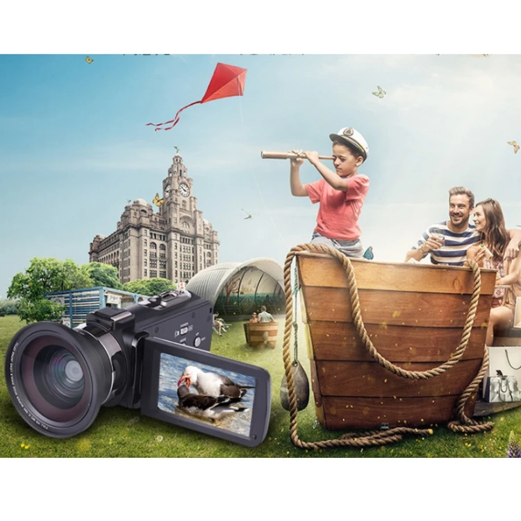 Цифровая камера 4k видеокамера Vlog с широкоугольным объективом для Youtube цифровой видеорегистратор 48mp Wi-Fi