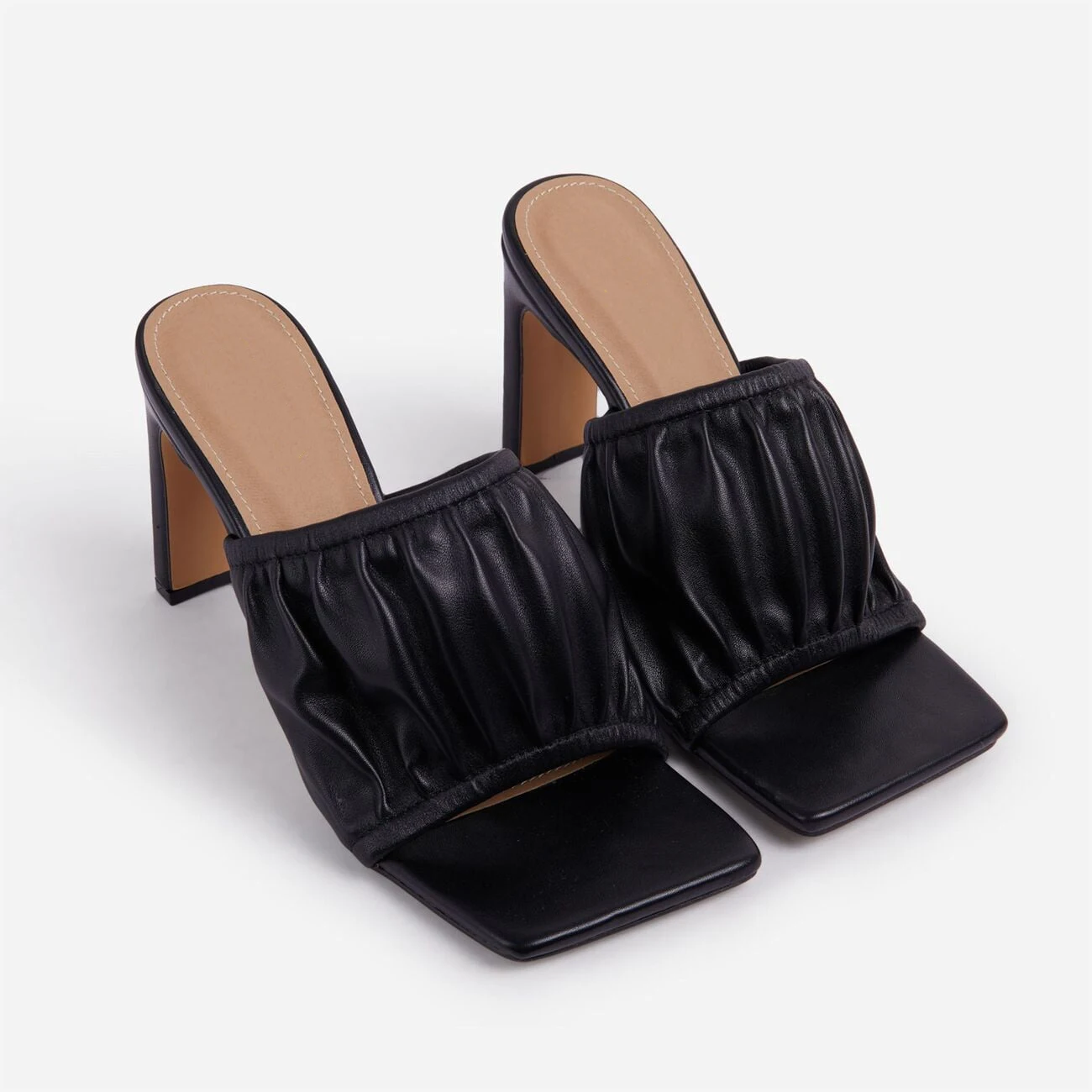 
Square Toe Talons Haut Sexy Escarpins Mules Trendy Ladies Sandal Shoes Heels 2020 