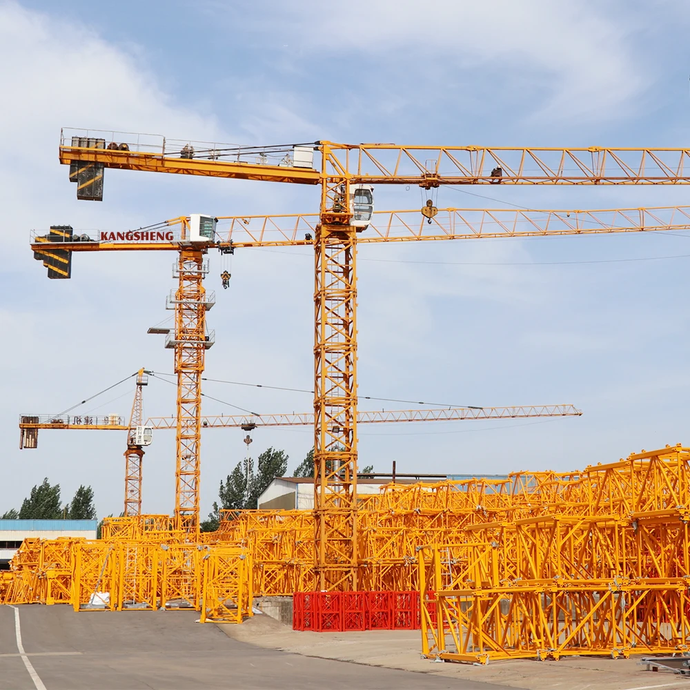 For Sale 10T Long Jib Heavy Duty Flat Top Tower Crane