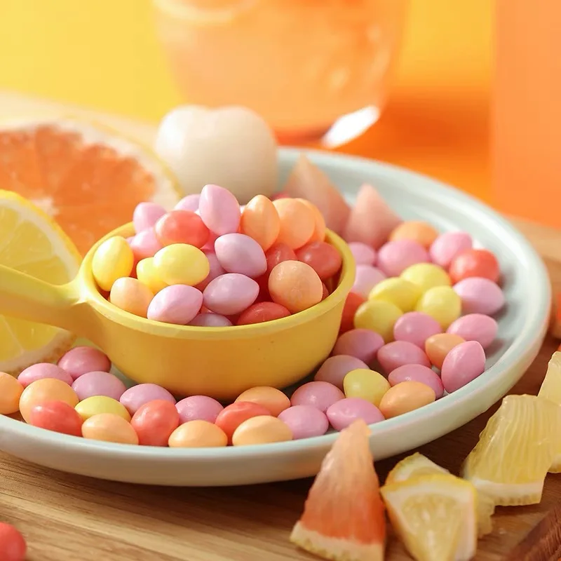 Hot Selling Multicolor Mixed Fruit Flavors Soft Candy from China Colorful Ball and Granule Shapes Exotic Snack in Bags Boxes