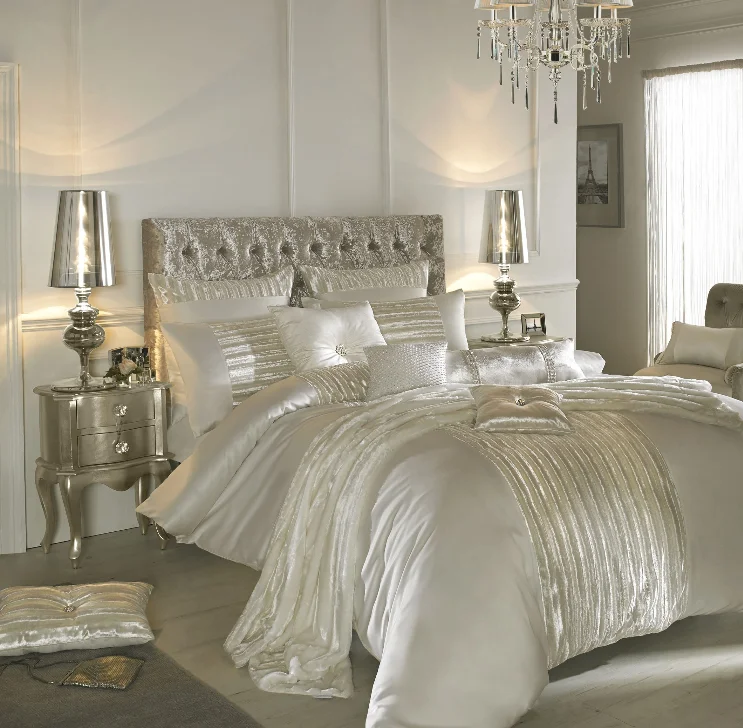 100% Polyester Microfiber Reversible Dyed Complete Sets Duvet Cover Fitted Sheet Pillow Cases