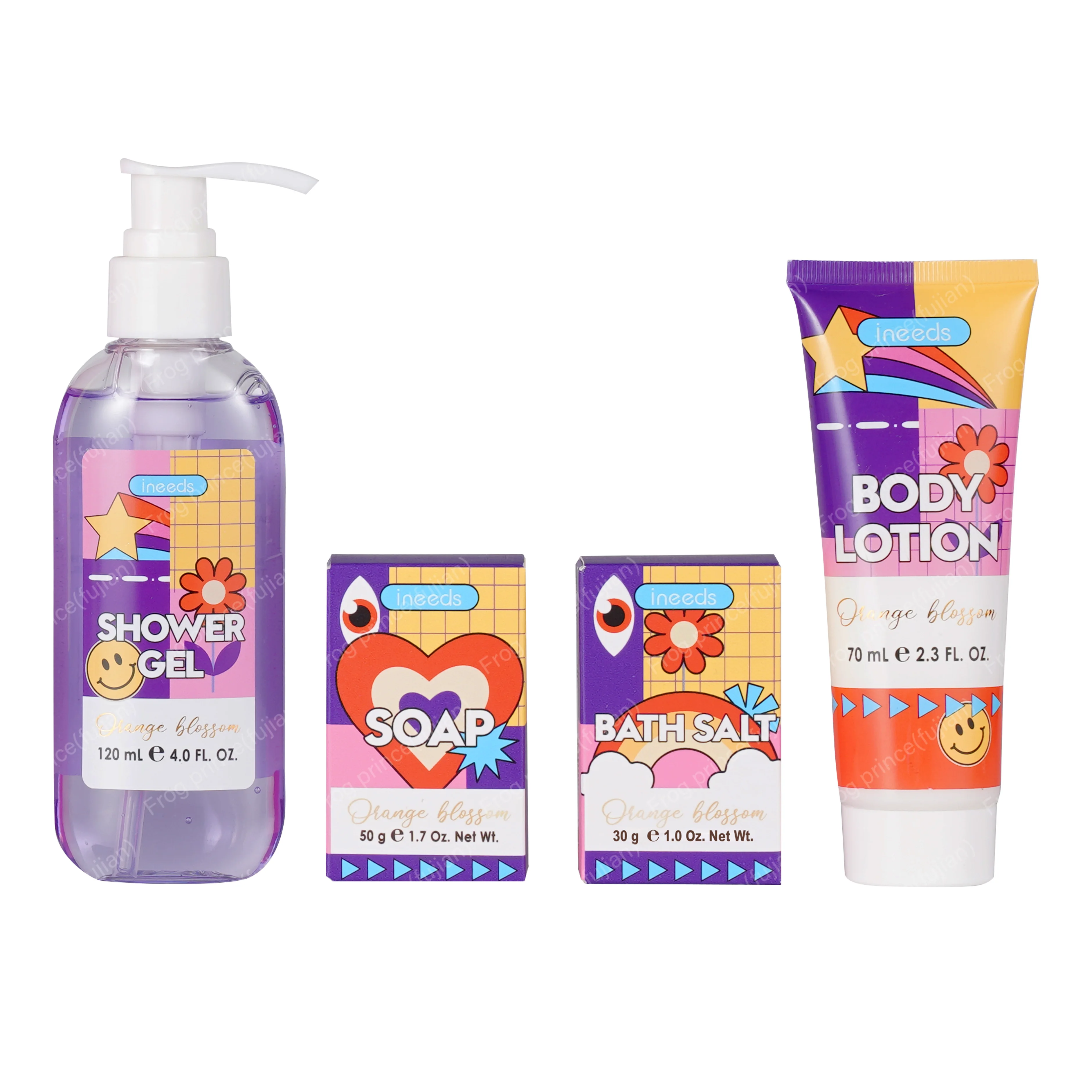 Customized Soap Luxury Spa Bath Body Care Gift Set Pack of 4 for Ladies