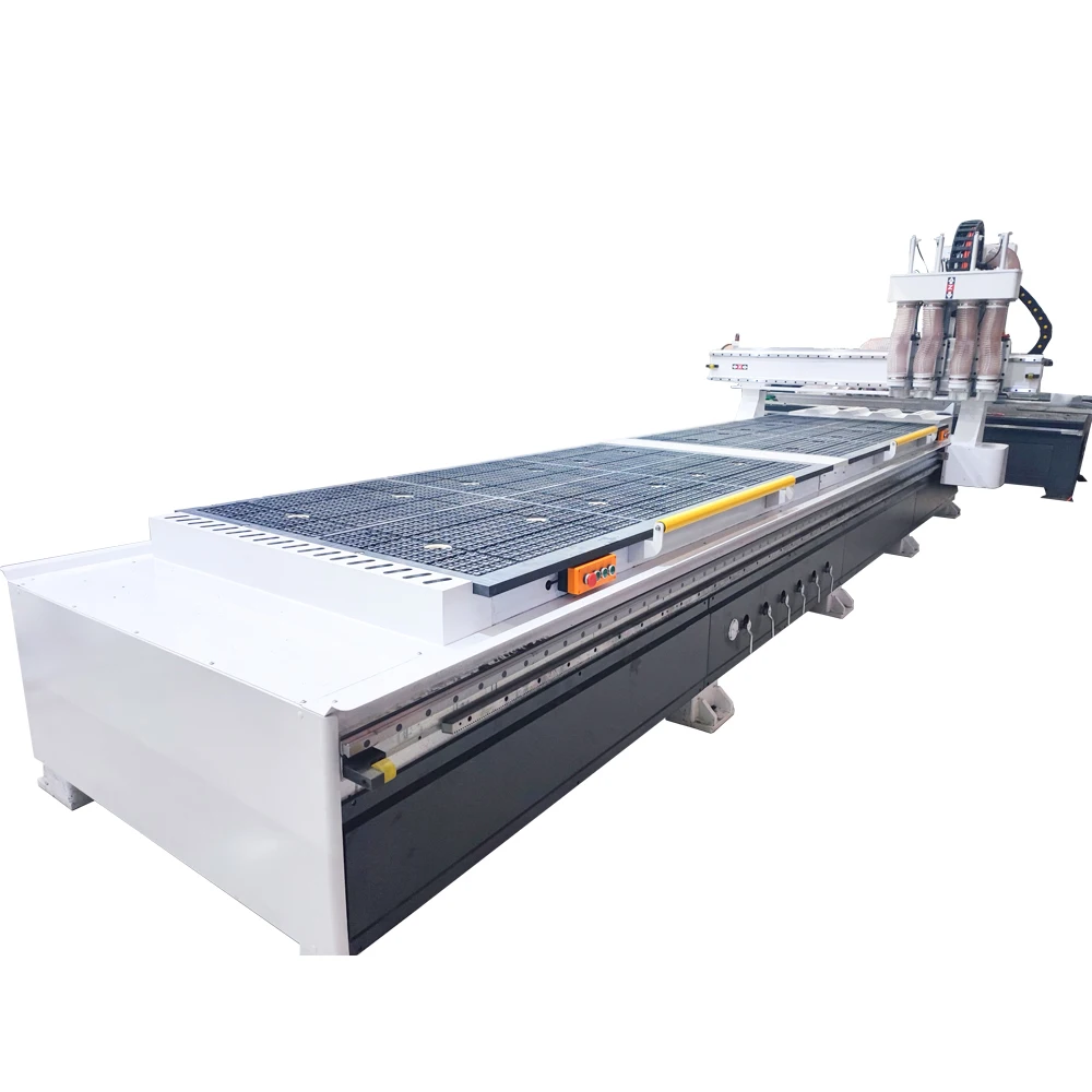 four process double working table  atc nesting cnc router woodworking machinery price for wood door cabinet panel making