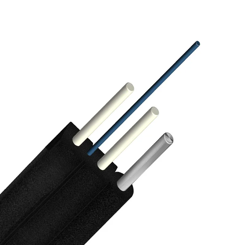 1 2 4 6 cores FTTH Fiber Cable Steel Messenger Outdoor Optical Fiber Cable FTTH Fiber Optic Drop Cable