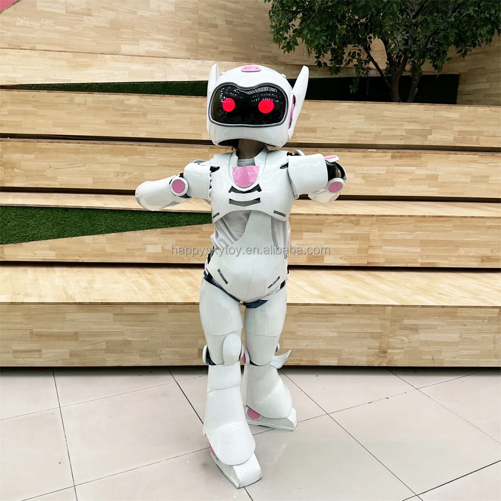 Factory customized hot sale wearable adult men street show stilts giant EVA LED robot costume party performance suit