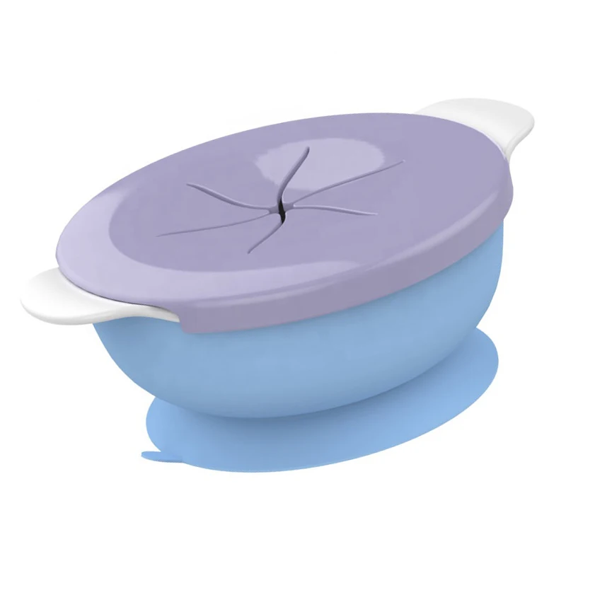  Wholesale Customized New Style Non-toxic BPA Free Food Grade Snack Bowl Set with Straw and Cover for