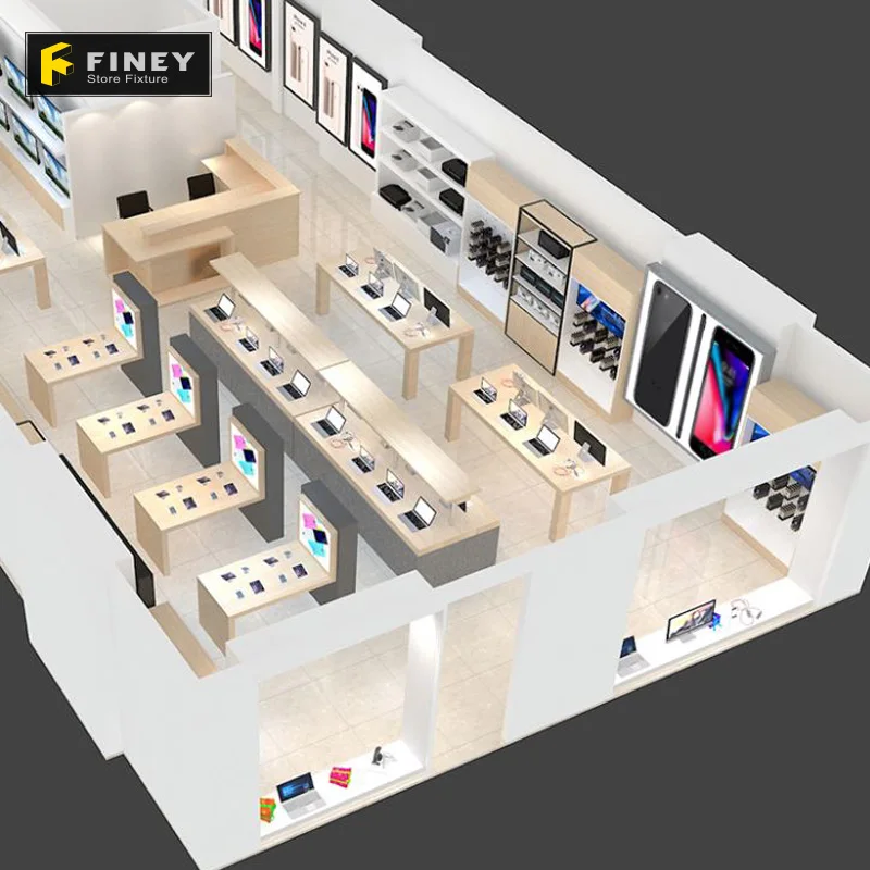 Mobile Phone Shop Counter Table Shop Interior Decoration Customized Mobile Phone Shop Layout Design