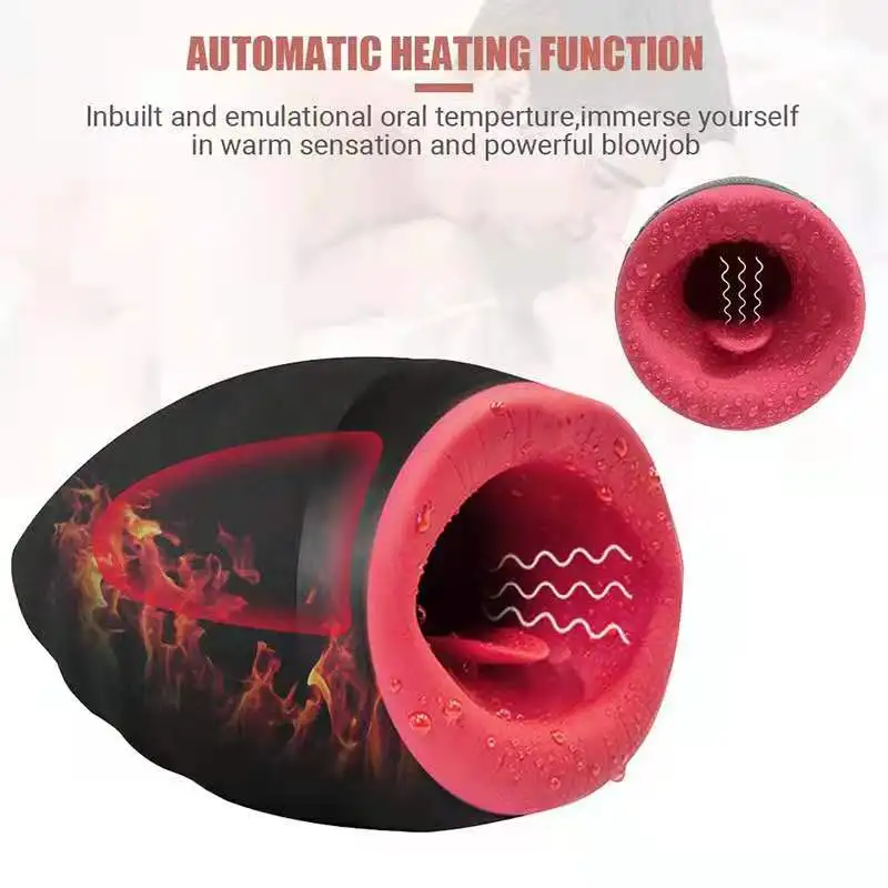 Free sample 3 in 1 Silicone Soft  throat goat mouth lick it suck masturbator cup for men adult male sex toys products store