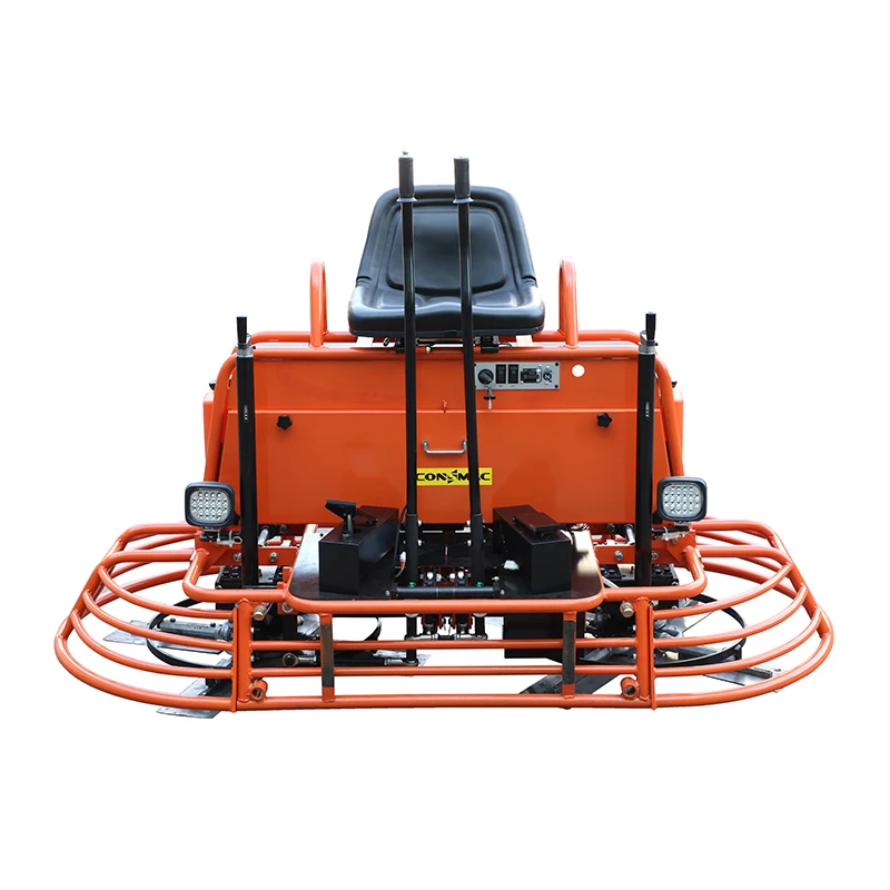 Factory sales master ride on concrete floor power trowel machine with seat