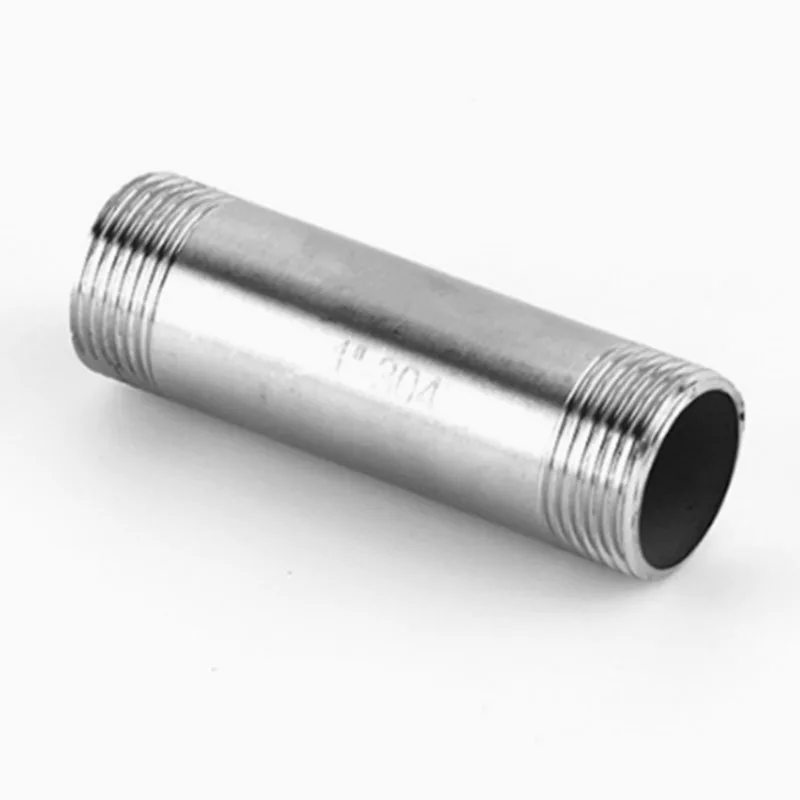 Stainless Steel Extended Double Headed Outer Thread Tube, Round Tube, External Thread