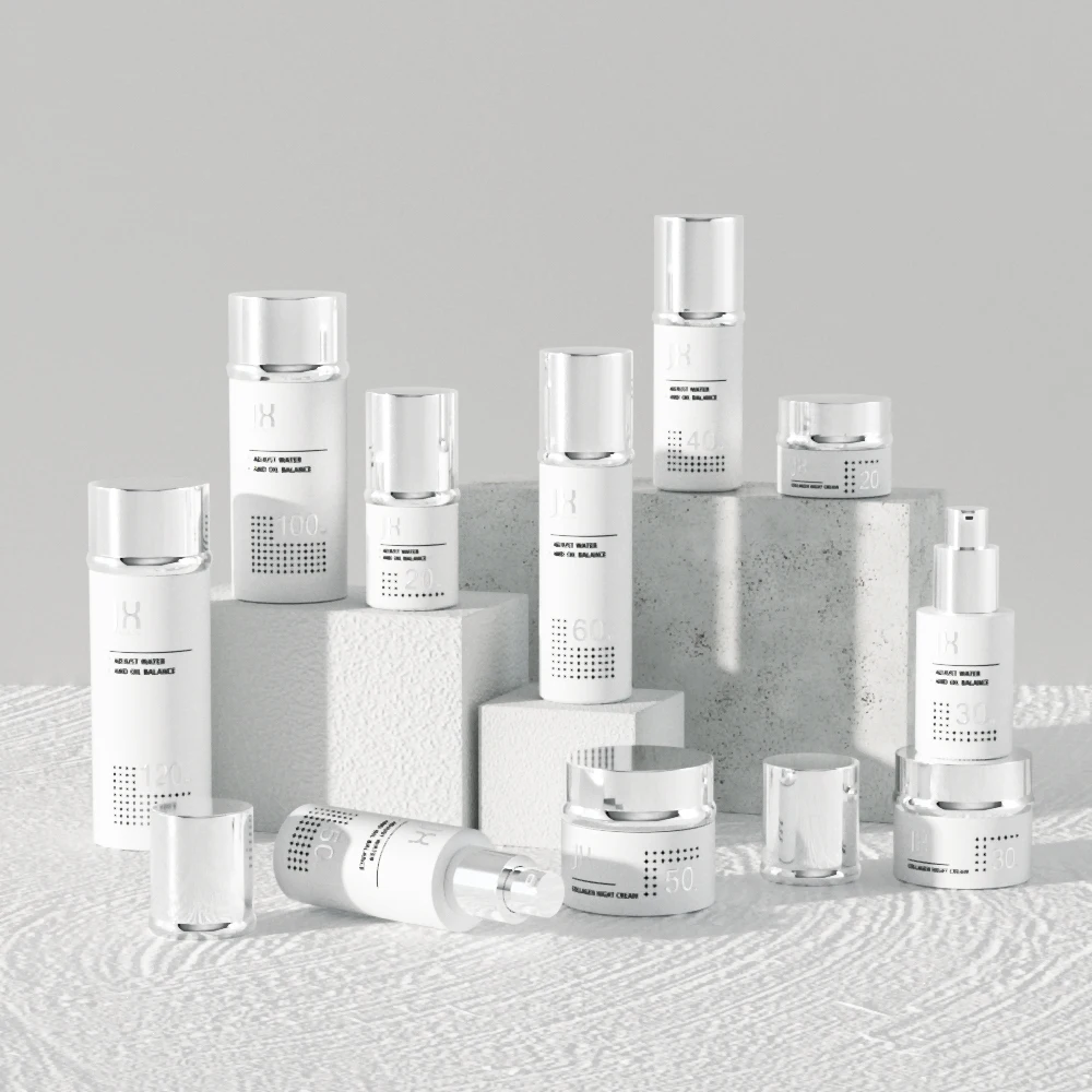 Luxury 20ml 30ml 40ml 50ml 60ml 100ml 120ml Skincare Cosmetics Packaging Face Cream Lotion Toner Glass Cosmetic Bottle Sets