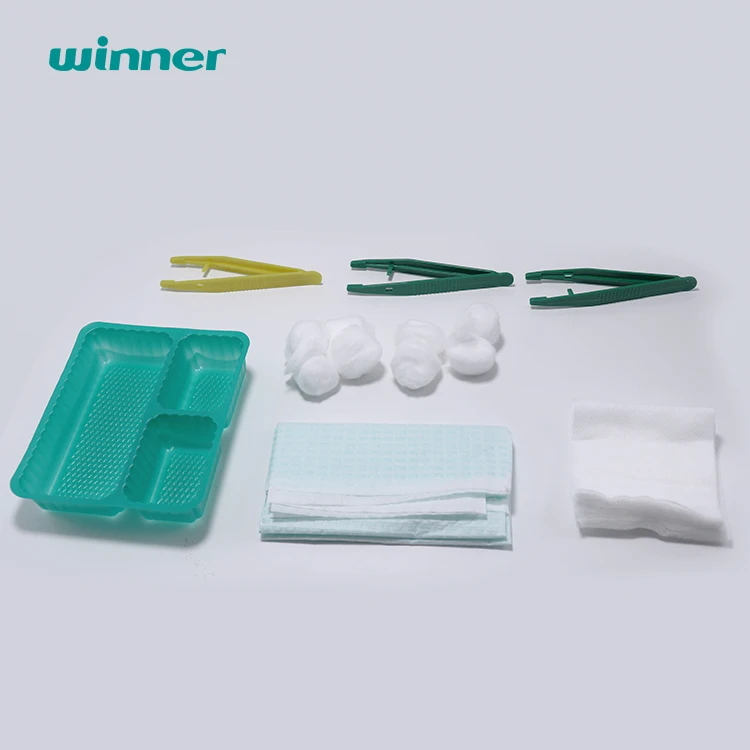 
basic with tweezers Blister surgical disposable dressing pack set 