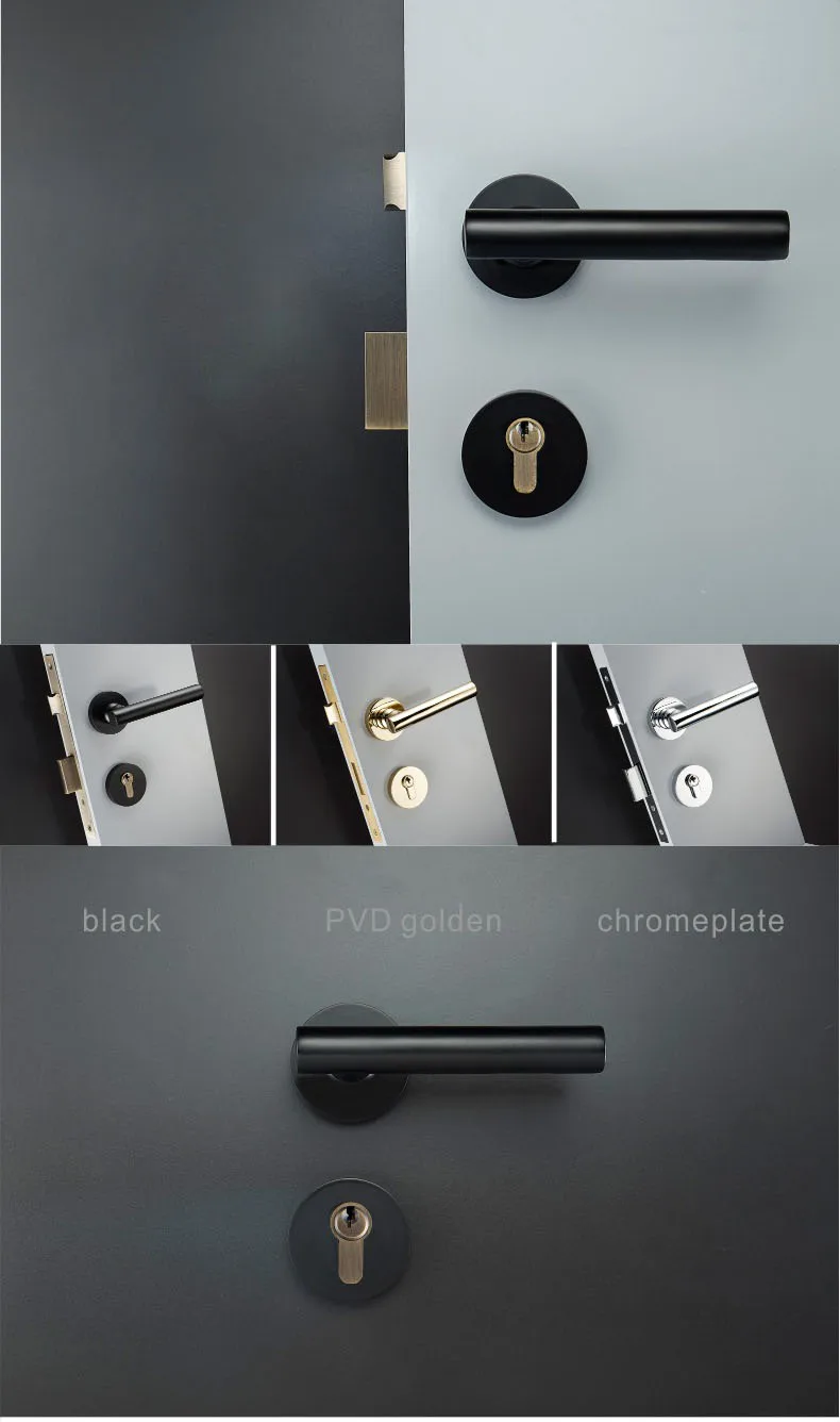 Hot sale Brass Style Gold Color internal Door level Handles