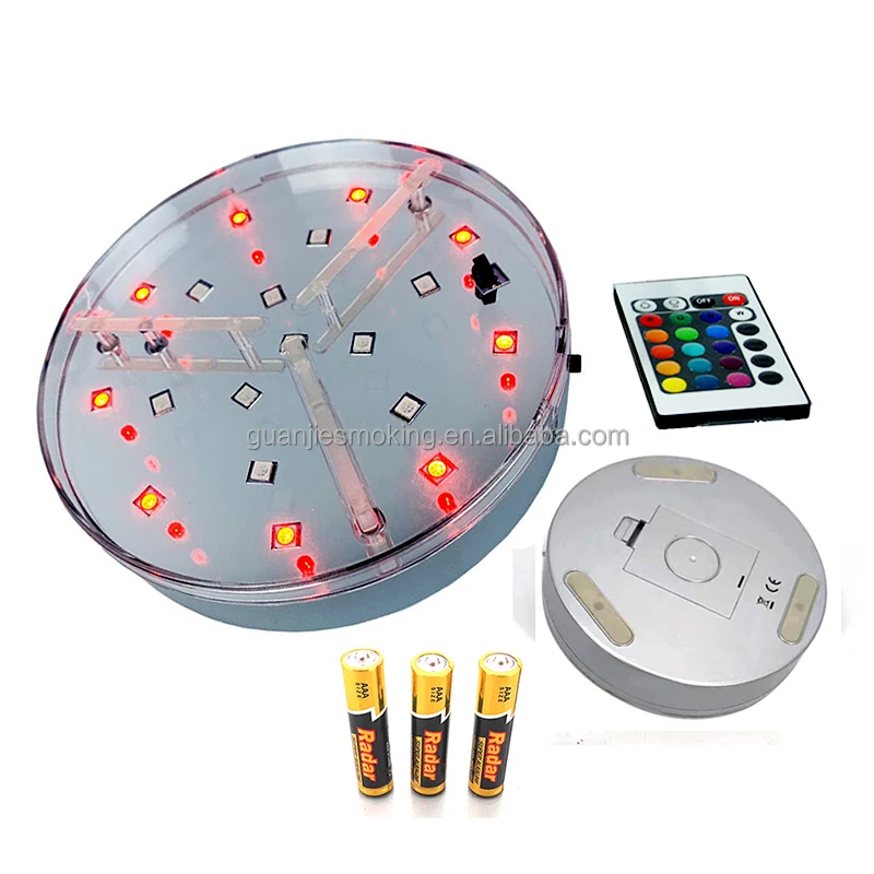 3AA RPG remote control hookah shisha  PUCK Light Flat cup bottle transformation LED base