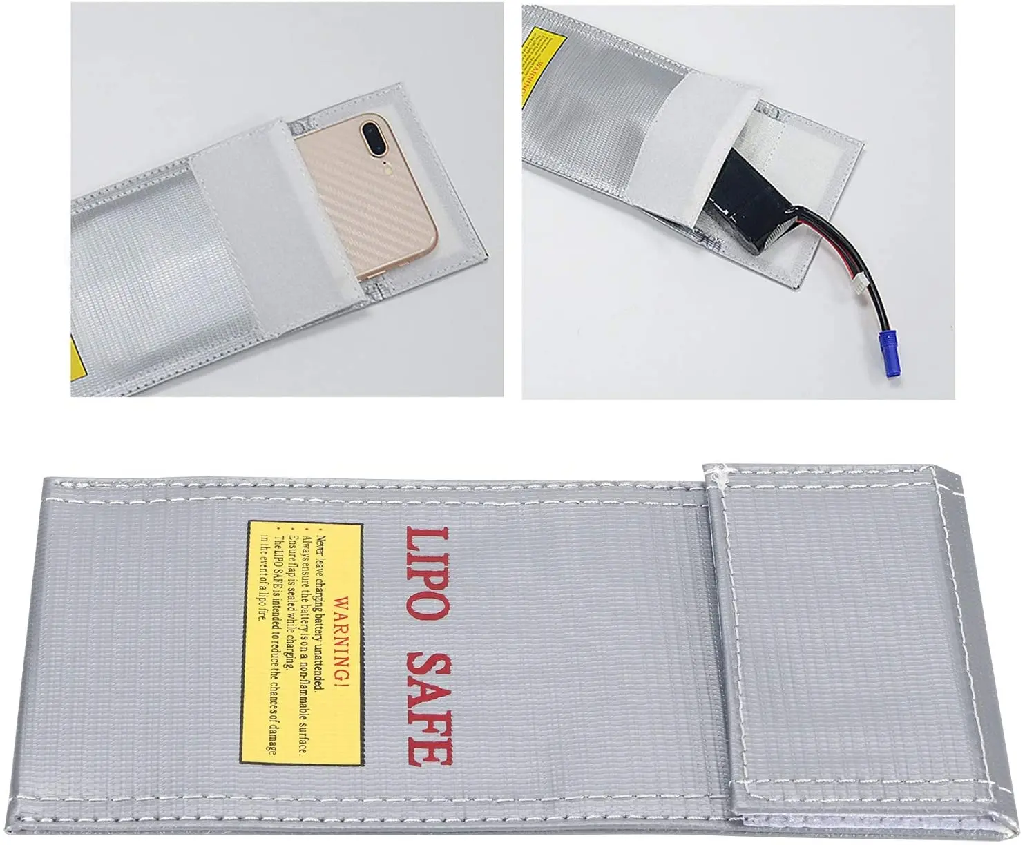 Lithium Battery Safety Bag  RC Battery Fireproof Explosion-proof Bag 10*20 CM Rechargeable Lipo Battery Safe Bag