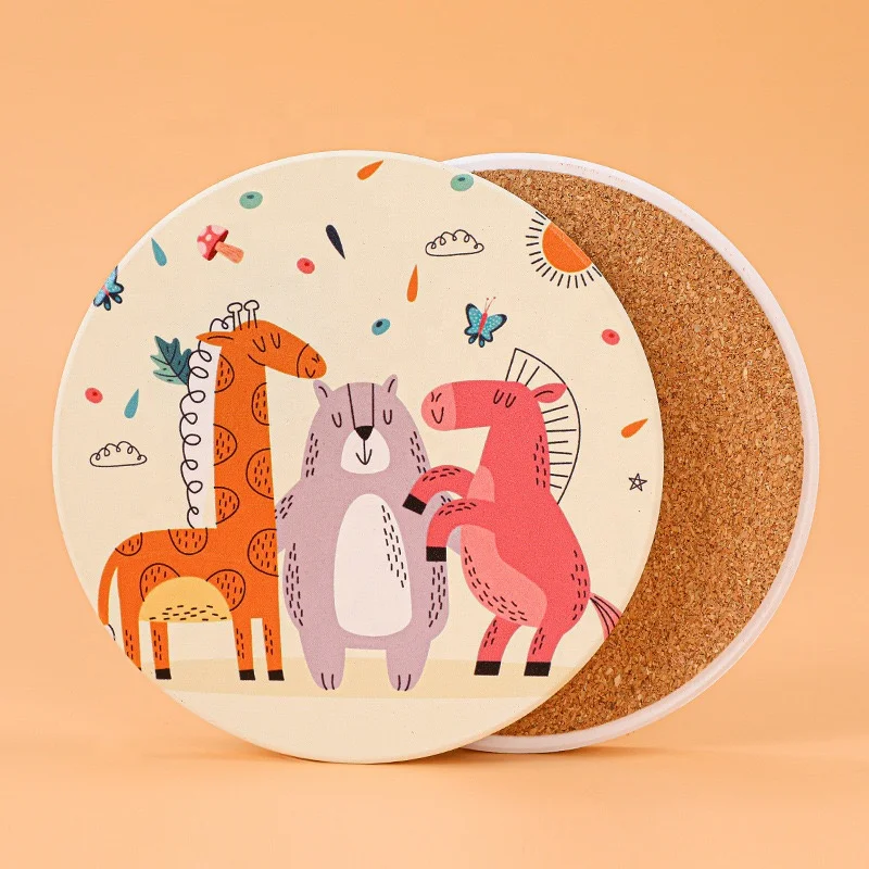 Custom Printed Logo Design Disposable Round Coffee Paper Beer Glass Coasters