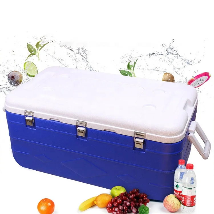 Polystyrene Picnic  Fishing And Boating Ice Chest Cooler Tackle Keep Fresh Hard Cooler Lunch Box With Locks Wheel