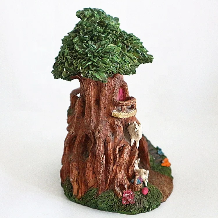 Custom Creative Personality Tree House Bunny Garden Tree House Resin Craft Ornament Decoration