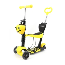 Chinese Factory Directly scooter for Children/new product 3 wheel flashing wheel 5 in 1 ant car kids scooter