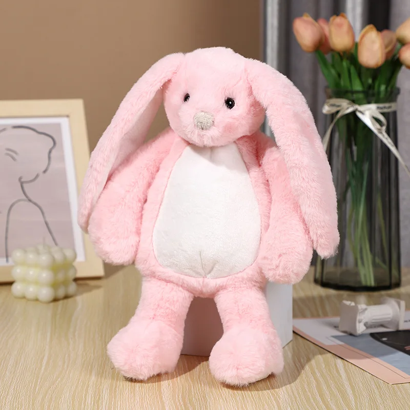 Subli-forward 32CM Height Custom Sublimation Plush Toy  long ear bunny stuffed animal rabbit White Chest for Heat Press Printing
