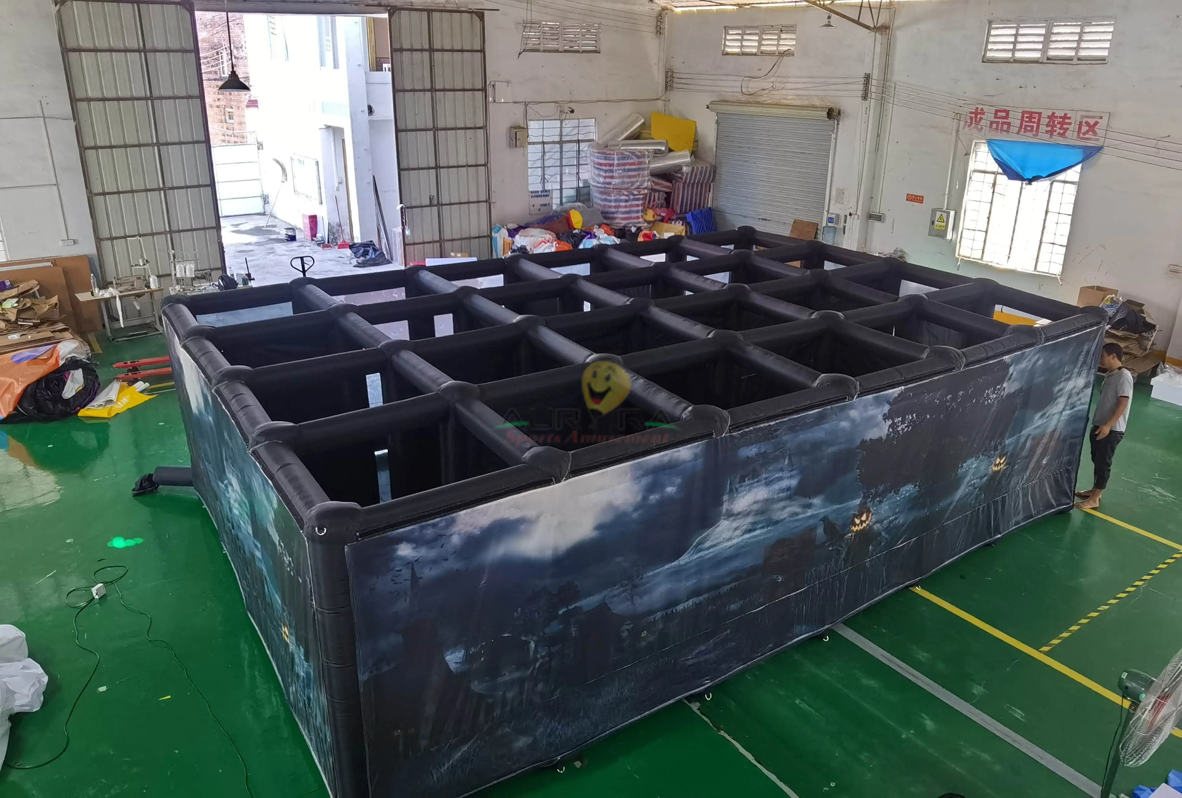 Commercial Portable inflatable zombie maze for Halloween inflatable haunted house maze Large Sport Adult Inflatable Maze
