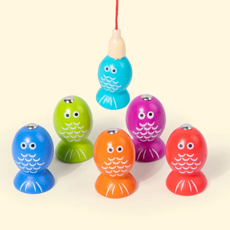 educational toy Magnetic fishing  toy clip bee set Two Sided Logarithmic Board Stacking Toys for kids