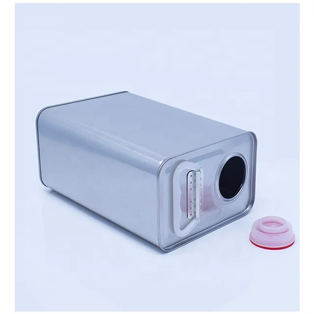 wholesale 2L 4L Square Motor Engine Oil Tin Can engine oil aerosol tin can With Japan Finger Press Lid Plastic Pull Lid