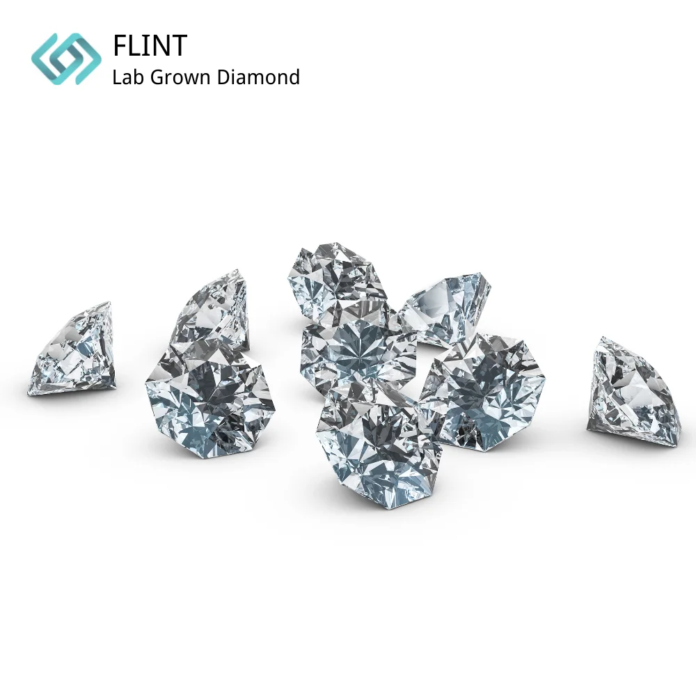 FLINT 100% Pure Real Lab Grown Diamond in Wholesale Price Per Piece for Women Engagement Ring Making