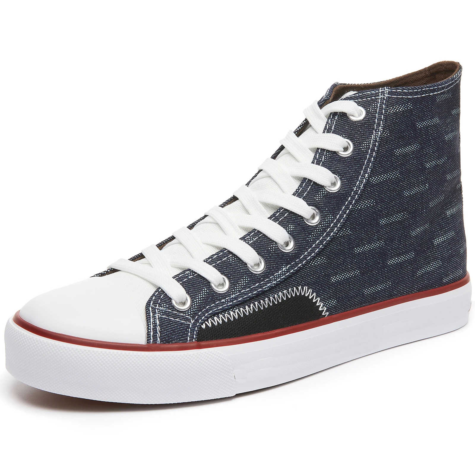 XRH Source Factory OEM ODM Vulcanized Wlking Sport Grey High Top Canvas Shoes For Unisex New Styles