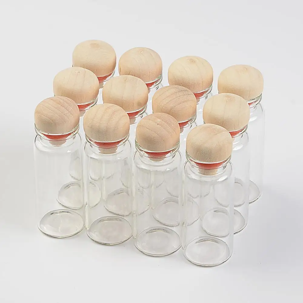 
12ml Custom Made Bottle Hand Blown Glass Bauble Bottles with Cork Small Jars Vials Gift Crafts Glass Borate Bottle Wholesales 