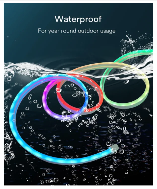 Неоновая полноцветная светлая полоса цветная коробка набор RGBIC световая Bluetooth музыкальное управление интеллектуальные силиконовые светодиодные полицейские огни