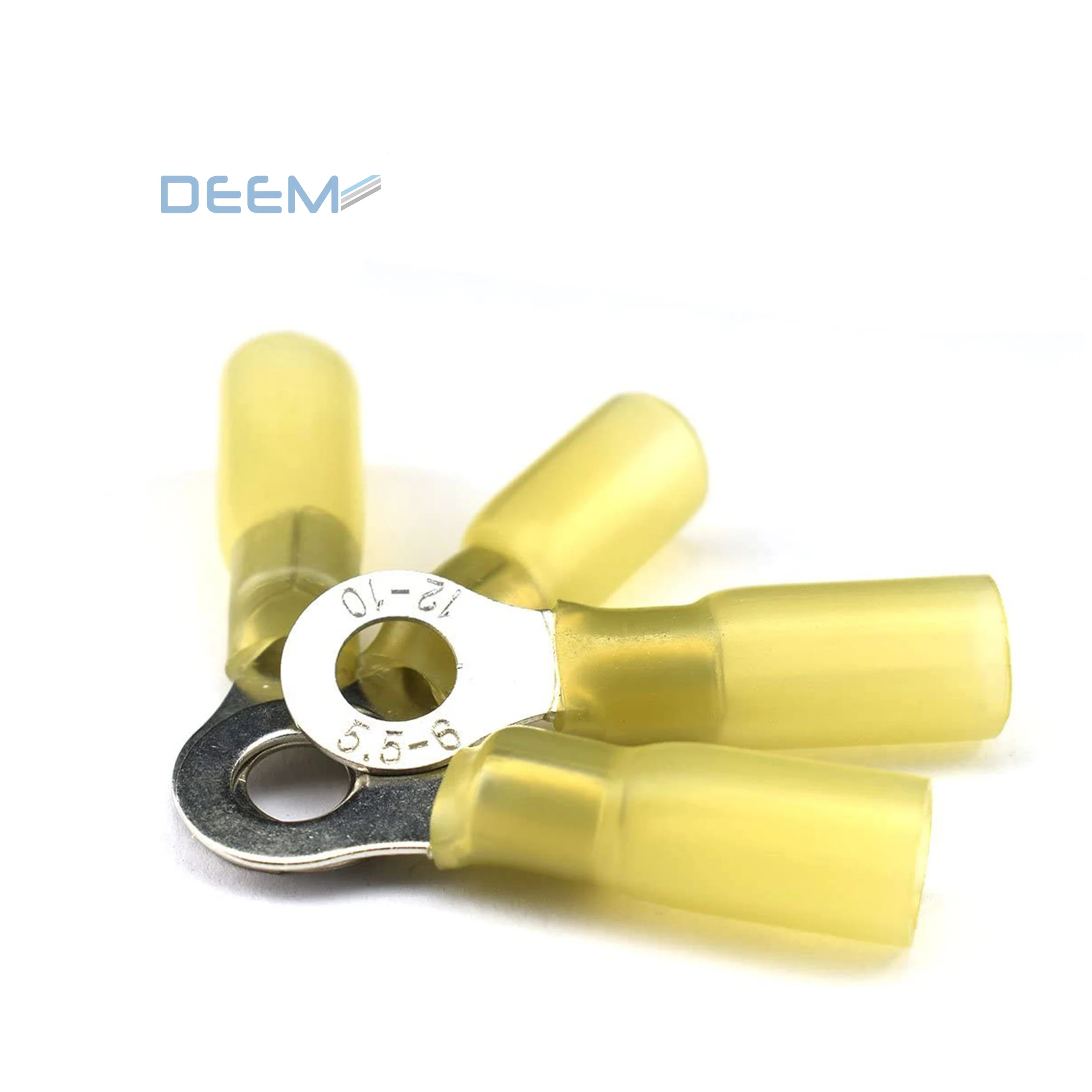 DEEM waterproof heat shrink crimp ring terminal connector for wire insulation