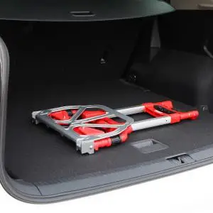 Portable Metal Dolly Foldable Hand Truck Aluminum Luggage Handcart Trolley Cart with Telescoping Handle Stair Climbing Handcart