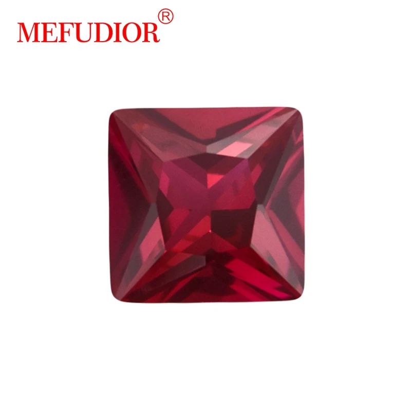 8#5# Loose Gemstone Corundum Wholesale  Synthetic square ruby price per stone gemstones ruby  Corundum gems